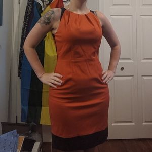Orange and Blue Tahari Dress